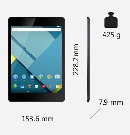 Parametry tabletu Google Nexus 9